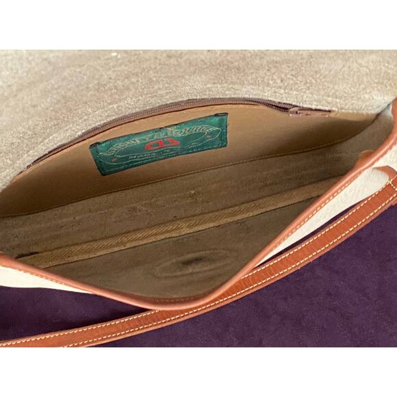 Rare Vintage Dooney and Bourke AWL Bone British Tan saddle tack calvary bag - Picture 9 of 12